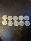 Kennedy 40% silver Half dollar lot 10 Coins 1966-1968   Lot#4