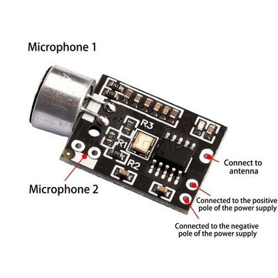   Microphone MIC FM 10dBm   Module Support Dual-channel Stereo *la