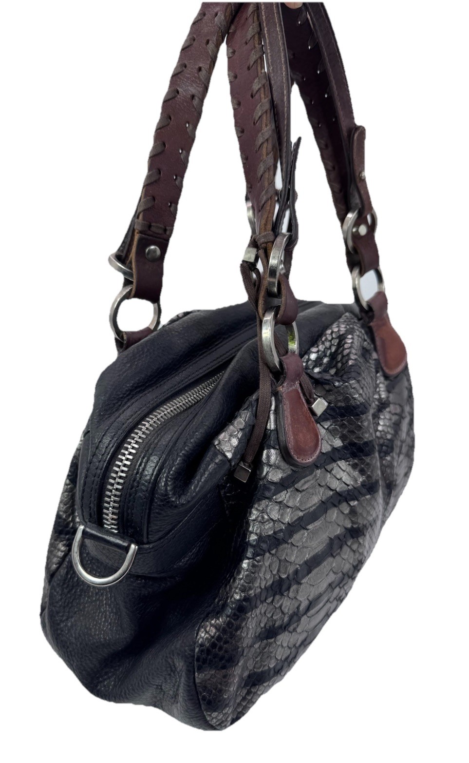 Pauric Sweeney Python Black Silver Snakeskin Shou… - image 5