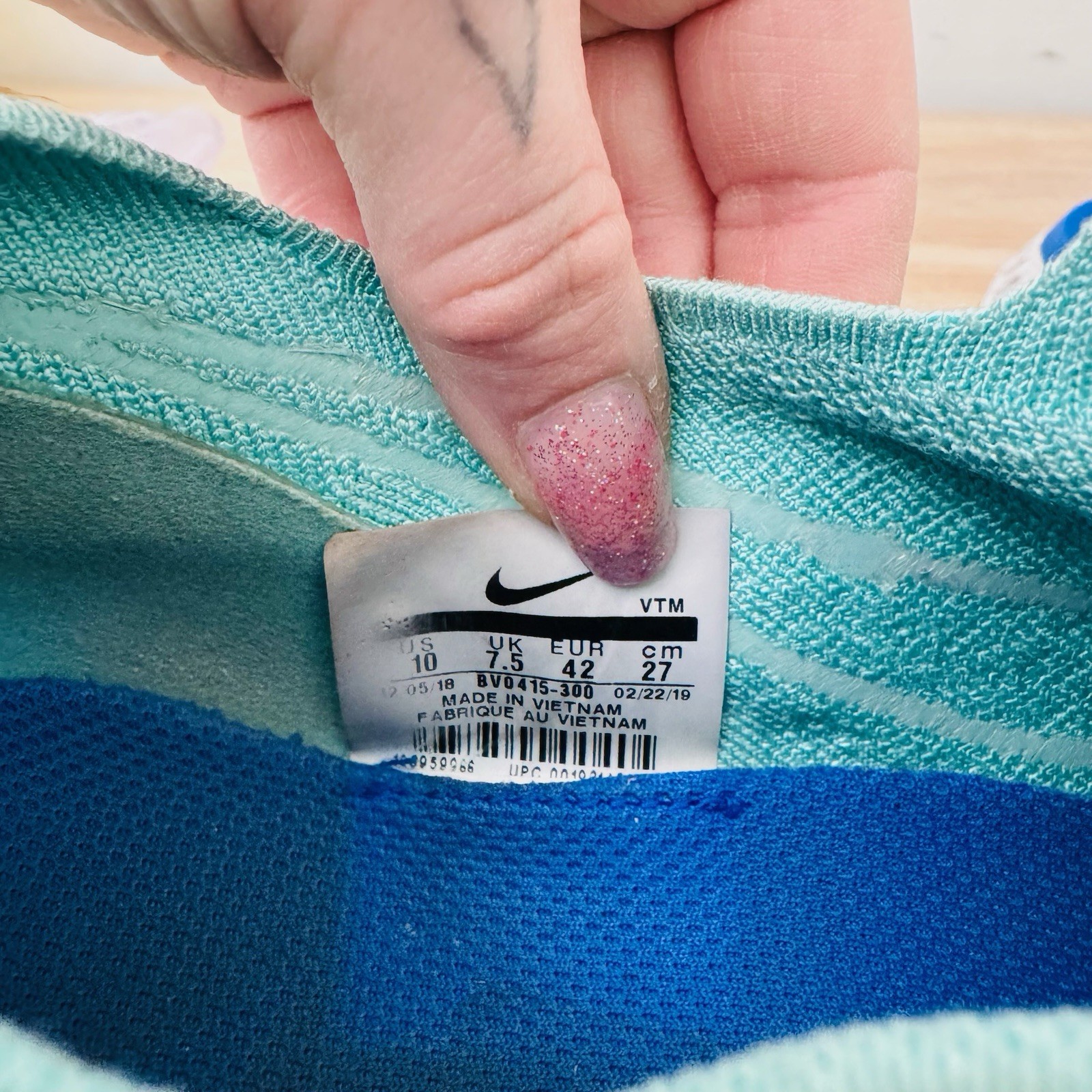 Nike Epic Phantom React Flyknit blue sneakers wom… - image 10