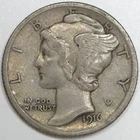 1916-P Mercury Dime (Lot#1)
