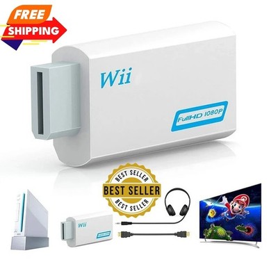 Nintendo Wii HD-Anschluss Adapter Konverter - Auswahl mit oder ohne Kabel (NEU)