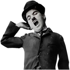 Charlie Chaplin (BW) Half Body Buddy Cutout