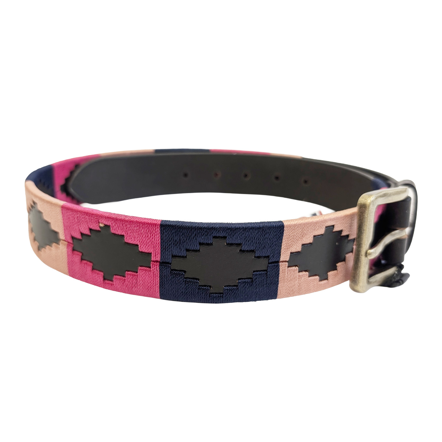 Cinturones polo de cuero bordado azul brumoso: estilo ecuestre y elegancia cotidiana
