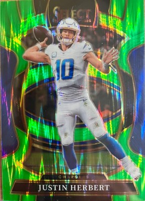 JUSTIN HERBERT GREEN SHOCK /699 - 2025 PRIZM SELECT #1 | eBay