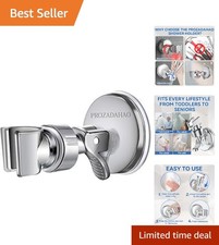 Durable Adjustable Shower Head Holder with Strong Suction   Bathroom Essential