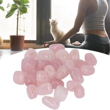 (Pink)OEBUAFI 25Pcs Engraved Elder Alphabet Rune Stones Crystal Set For