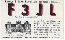QSL 1963 France    radio card