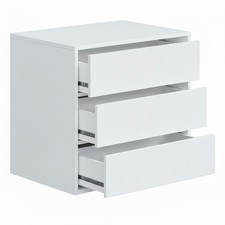 Cassettiera 3 cassetti per armadio salvaspazio compatta bianco