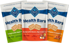 Health Bars Crunchy Dog Biscuits, Variety Pack, Bacon, Egg  Cheese, Apple  Yog