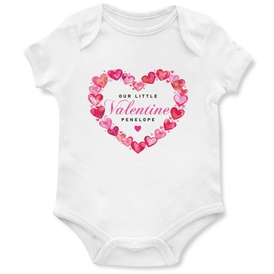 Individueller Valentinstag Strampler Little Valentines individueller Name Herz Design Baby Gi...
