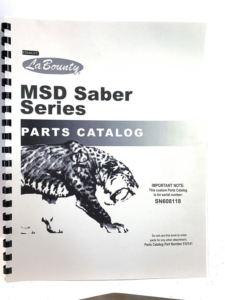 LaBounty MSD-Saber Series Shears Operation-Maintenance Parts Manual & Shim Kit | eBay