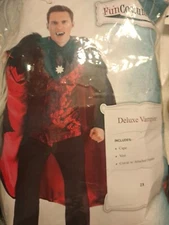 Plus Size Deluxe Men's Faux Fur Cape Vampire Costume Size 2X