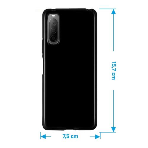 Silikon Hülle für Sony Xperia 10 II schwarz transparent - Zdjęcie 2 z 6
