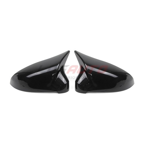 For Audi A4 B9 Sline 16+ Carbon Fiber Look Side Mirror Cover Caps W/ Turn Signal - Picture 2 of 13