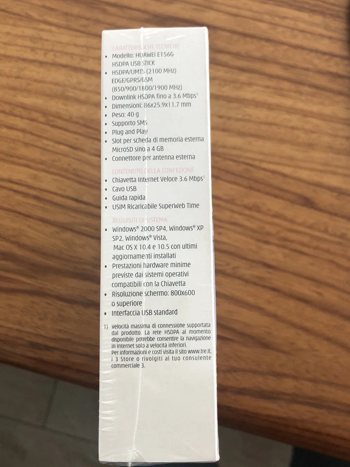 CHIAVETTA INTERNET VELOCE HUAWEI E156G brandizzata TRE - Immagine 3 di 3