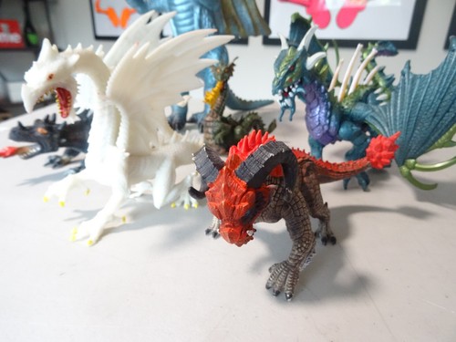 LOT OF 6 - VINTAGE 12” Dragon Toy Figure Softshell Toy Major Trading Company Z#5 - Picture 5 of 7