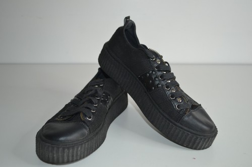 Demonia, Black, Sneeker-107, Size 8