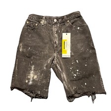 Levi s Denim Cut Off Short 1990s Womens 26 x 9 Black Vintage Mexico High Waist