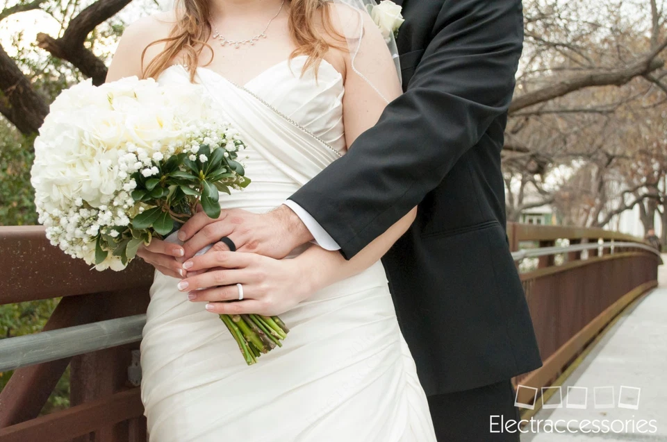 Alianza de boda de silicona AERA anillo de compromiso FlexFit goma para hombre mujer joyería Foto 4 de 4