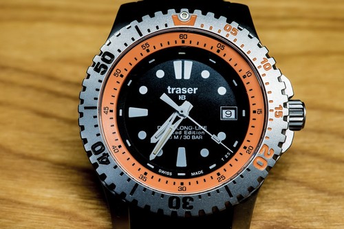 traser h3 diver long life orange limited edition watch