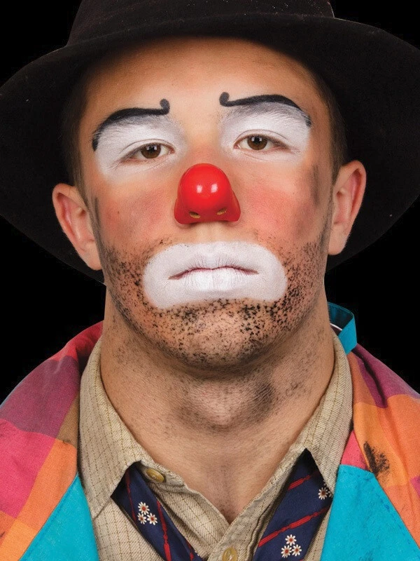 Esponja negra efecto barba maquillaje hobo teatral cara payaso TV FX Mehron Foto 2 de 4