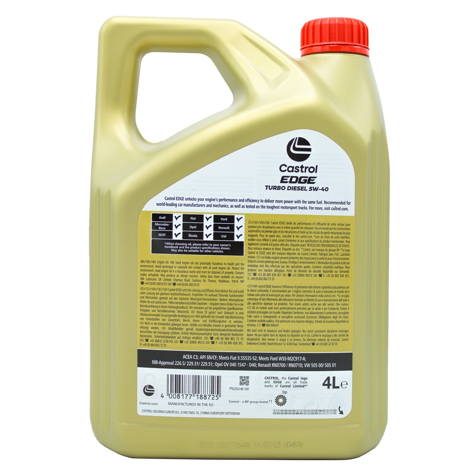 Kit Tagliando CASTROL EDGE LL03 5W30 5LT 4 FILTRI VARI VW PASSAT - Foto 2