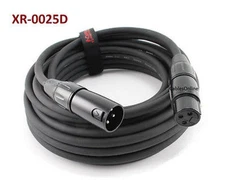 25ft Kirlin XLR Male to Female 20AWG Microphone Audio Extension Cable, XR-0025D