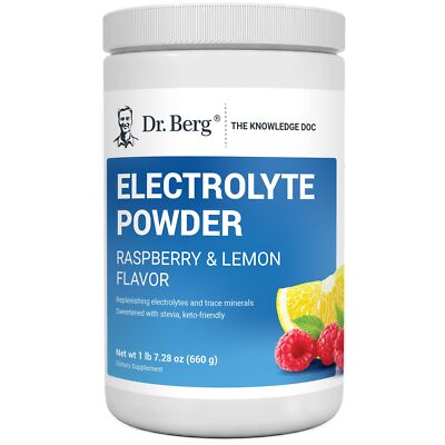 Dr. Berg Zero Sugar Hydration Electrolyte Powder Raspberry & Lemon 100 Servings