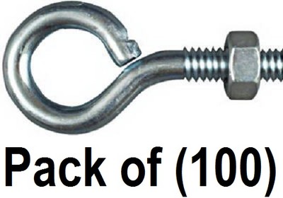 Lotto Bulloni Occhiello Lotto Di 20 Bulloni Ad Occhio Stanley - 1/4 X 3 Pollici, Zincati, Resistenti - Per Fissaggi Sicuri Stanley Fatmax V20 - Foto 2