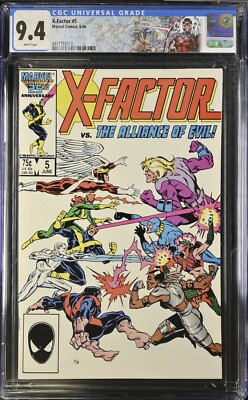 X-FACTOR #5 (1986) CGC 9.4 1st Cameo App Apocalypse White Pages 