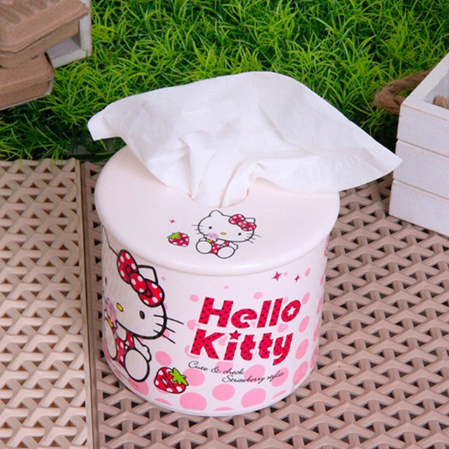 Hello Kitty Tissue Box Tissue Cover Toilet Paper Holder Cover for sale