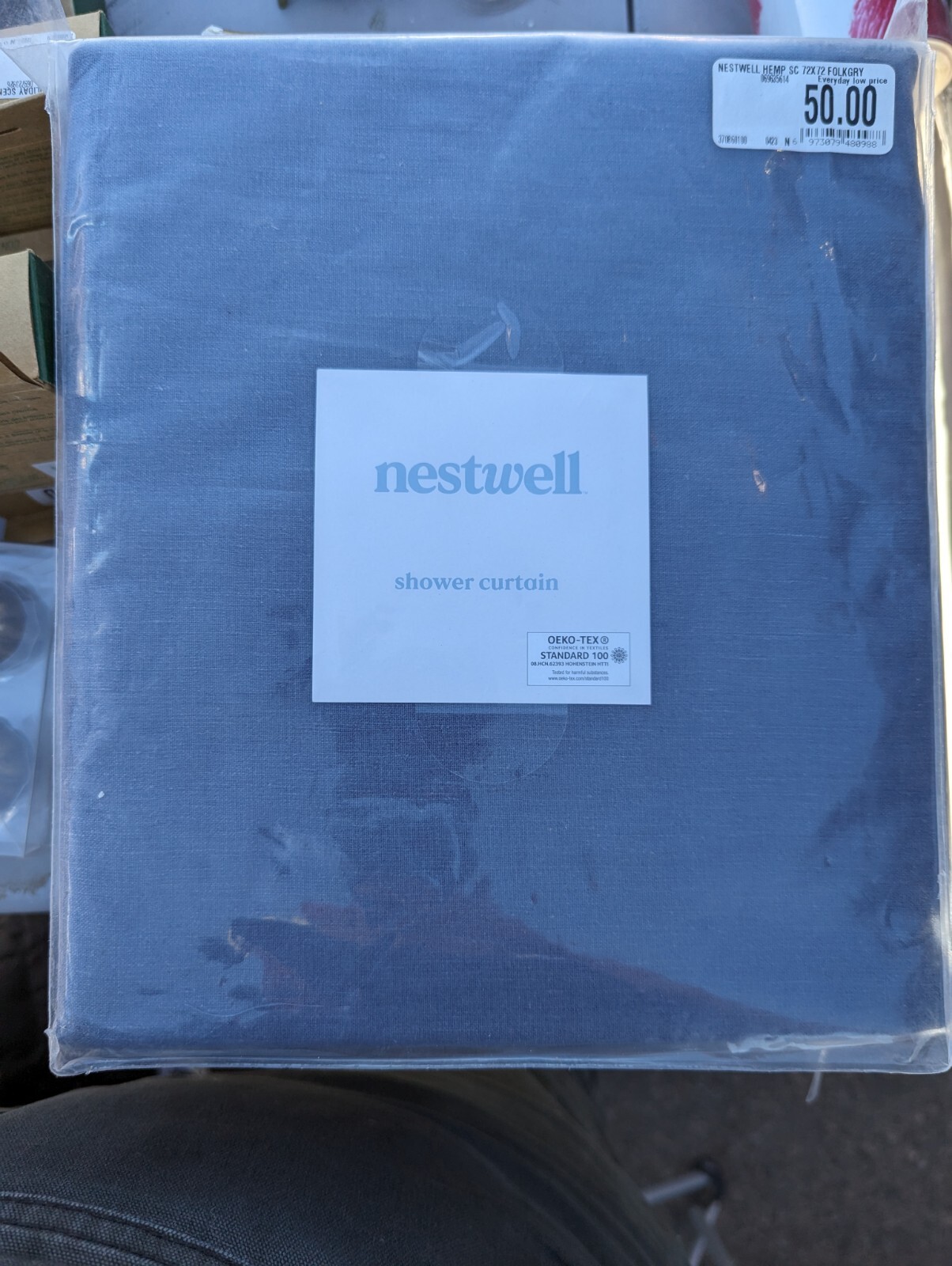 Nestwell Hemp Fabric Shower Curtain 54" x 80" FOLKSTONE GRAY NEW eBay