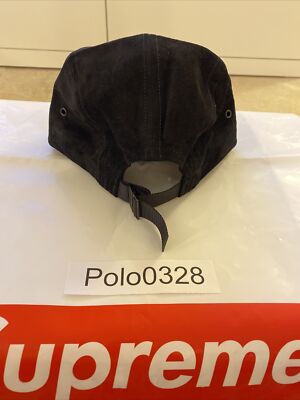 BRAND NEW SS16 SUPREME SUEDE CAMP CAP BLACK RARE BOX LOGO | eBay