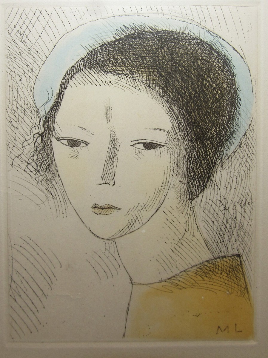 Marie Laurencin 1947 Etching Tete du Jeune Fille Listed French