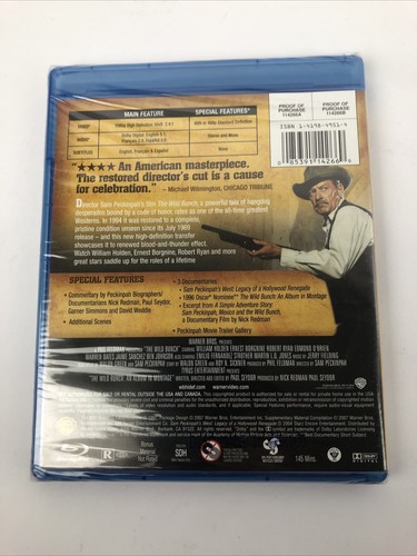 THE WILD BUNCH Director s Cut Blu Ray Western NEW SEALED Ernest 