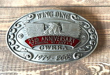 Wing Ding 25th Anniversary Motorcycle Rally GWRRA 1979-2003 Belt Buckle
