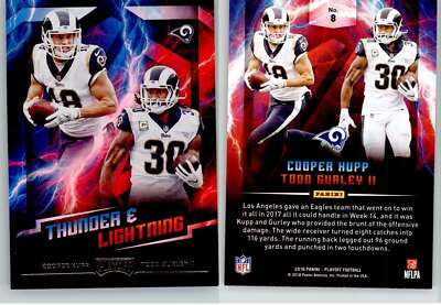 Cooper Kupp Todd Gurley II 2018 Playoff Thunder & Lightning #8 Rams