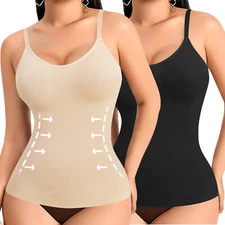 Women Unseamed Camisole Compression Shapewear Tummy Control Body Shaper Tank Top