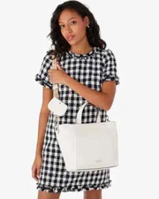 NWB Kate Spade Rosie Satchel Ivory Leather KC741 Parchment $449 Dust Bag FS