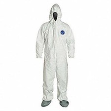Qty 1 Dupont Tyvek 400 Coverall Size 3XL TY122 Disposable, Hooded, Elastic Cuff