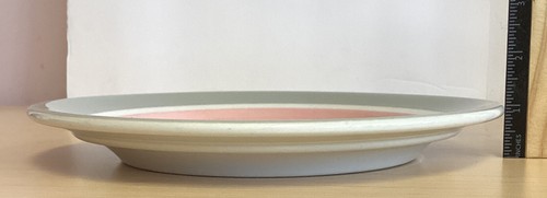 Shenango Dinner Plate Restaurant Ware pink and grey gray stripes - Picture 4 of 4