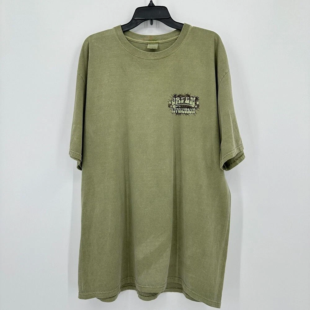 T-shirt Vintage Crazy Shirts - Taille M, Vert, Motif 'Money' Années 90, Occasion