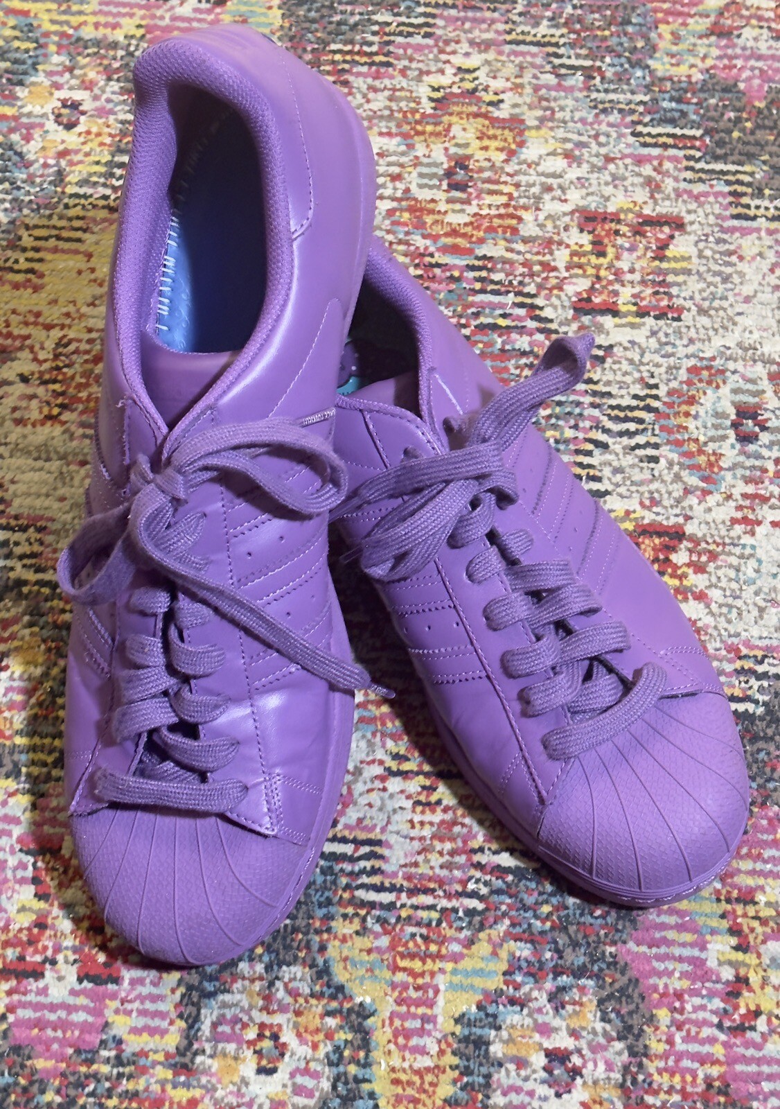 2014 Deadstock Adidas Pharrell Williams Superstar Purple X Shoes Mens
