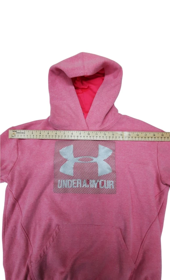 Sudadera con Capucha Under Armour Cold Gear Niñas Rosa Talla YLG Rosa/Blanco Foto 3 de 4