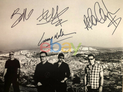 U2 Autographed 8x10 photo Bono The Edge reprint | eBay