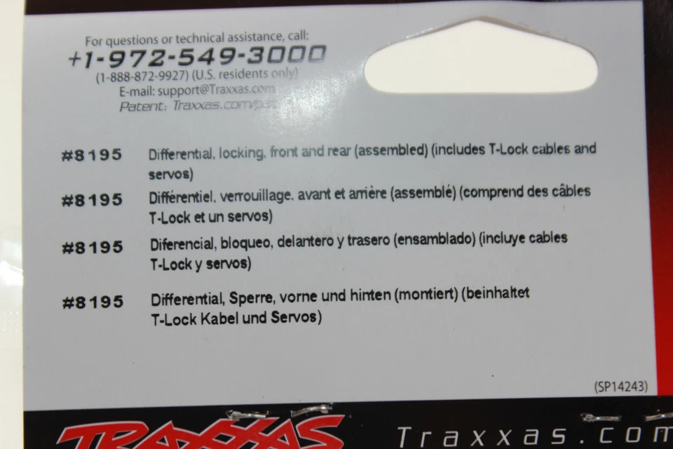 Traxxas TRX 8195 Differential Sperre vorne und hinten Komplett TRX-4 Sport  NEU - Bild 4 von 4