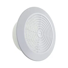 4'' Inch - White - Plastic - Dismantable Ceiling Grille - Round Air Vent Louv...