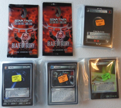 Star Trek CCG Blaze of Glory Complete Set +8 VRF foils w bonus sealed pack