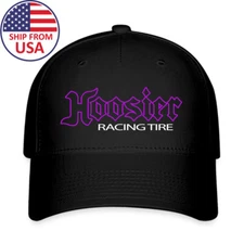 Hoosier Racing Tire Black Hat Baseball Cap Size S/M and L/XL